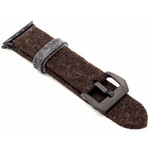 Brown Apple Watch band from merino wool
