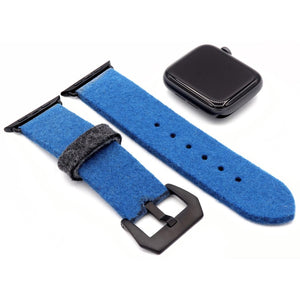 Light blue Apple Watch band from merino wool